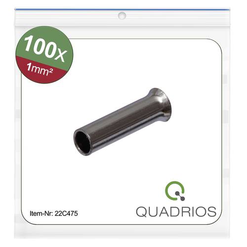 Quadrios 22C475 Aderendhülse 1mm² Unisoliert 100St. von Quadrios