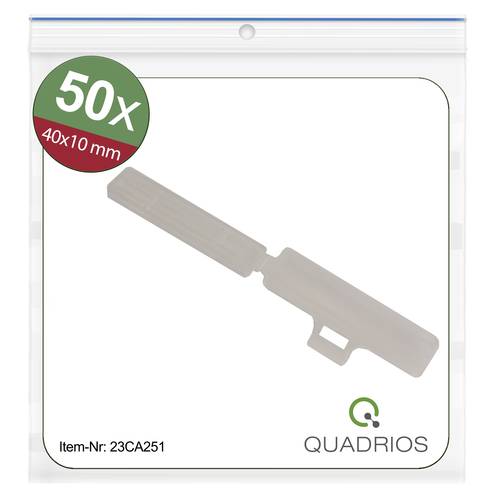 Quadrios 23CA251 23CA251 Zeichenträger Montage-Art: Kabelbinder Beschriftungsfläche: 9.5 x 41mm Tr von Quadrios