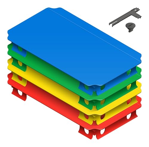 QUADRO Halbplattenset L – 6 robuste 40 x 20 cm Platten mit 24 Plattenschrauben & 3 Schlüsseln – Erweiterungsset für kreative Bauprojekte Classic von Quadro