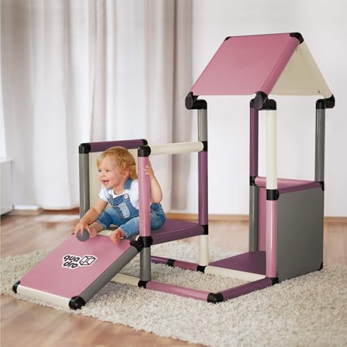 Quadro Adventure Home Baukasten – Modularer Kletterbaukasten für Babys & Kleinkinder, 26 Modelle, Ab 6 Monaten, Indoor & Outdoor, 220 Teile, TÜV-Zertifiziert Berry von Quadro
