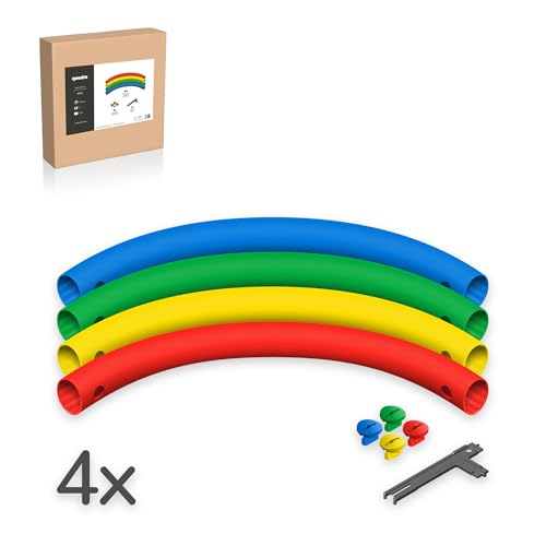 Quadro Bogenrohrset – 4 Gebogene Rohre für Eingänge, Bögen und Geländer Erweiterung für Baukästen, UV-Stabil, Indoor/Outdoor, Made in Germany von Quadro
