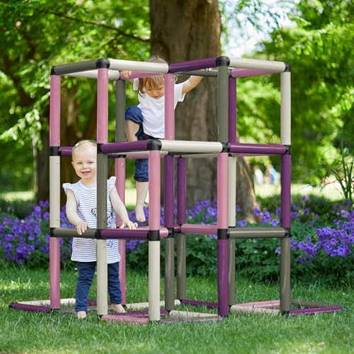 Quadro Kletterpyramide Home – Modulares Klettergerüst für Kinder, Ab 12 Monaten, 16 Modelle, Indoor & Outdoor, 237 Teile, TÜV-Zertifiziert Berry von Quadro