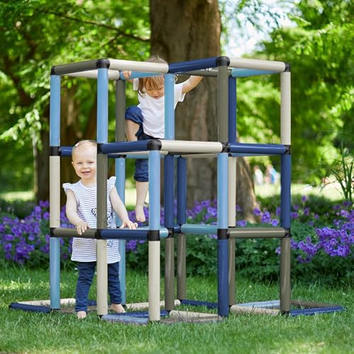Quadro Kletterpyramide Home – Modulares Klettergerüst für Kinder, Ab 12 Monaten, 16 Modelle, Indoor & Outdoor, 237 Teile, TÜV-Zertifiziert Petrol von Quadro