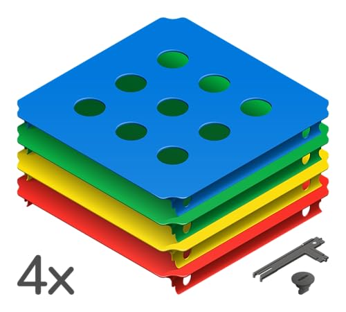 Quadro Lochplattenset S – 4 gelochte Sichtplatten 40 x 40 cm für Seitenwände, ab 6 Monaten je nach Aufbau, Indoor/Outdoor, Made in Germany von Quadro