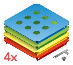 Quadro Lochplattenset XXL – 10 gelochte Sichtplatten 40 x 40 cm für Seitenwände, ab 6 Monaten je nach Aufbau, UV-Stabil, Indoor/Outdoor, Made in Germany von Quadro