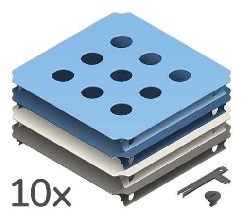 Quadro Lochplattenset XXL Home – 10 gelochte Sichtplatten 40 x 40 cm für Seitenwände, ab 6 Monaten je nach Aufbau, Indoor/Outdoor, Made in Germany von Quadro