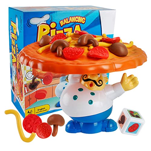 Pizza-Stapelspiel | Pizza Party Gamer Kinder | Essensspielzeug für Kinder, Küchen-Pizza-Set, Spielzeug, pädagogische Pizza-Spiele, Stapelspiel, perfekt für die frühe Entwicklung von Essensspielzeug von Quaeetyu