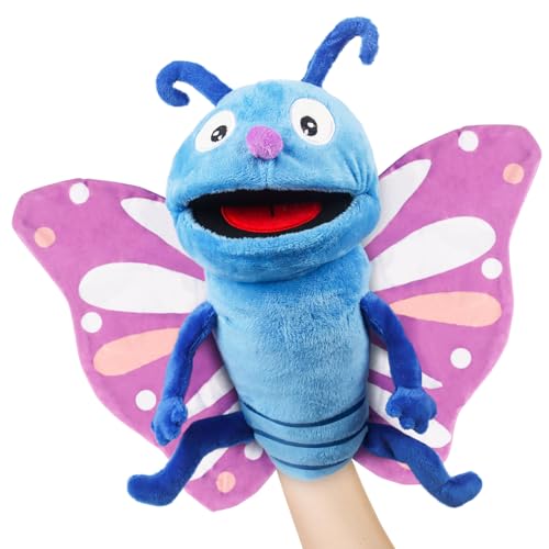 Quahzify Handpuppe Schmetterling, Tierhandpuppen für Kinder, Schmetterling Handpuppe Plüsch Spielzeug, Kinderhandpuppe Plüschspielzeug für Rollenspiele, Geburtstagsgeschenke Quahzify Handpuppe Schmetterling, Tierhandpuppen für Kinder, Schmetterling Handpuppe Plüsch Spielzeug, Kinderhandpuppe Plüschspielzeug für Rollenspiele, Geburtstagsgeschenke von Quahzify