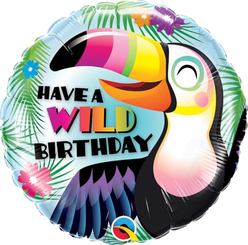 Folienballon Tropischer Papagei "Have a Wild Birthday" 46 cm Perfekte Partydeko für Kindergeburtstage und Dschungel-Mottopartys WIEDERVERWENDBAR Made in USA Folienballon Tropischer Papagei "Have a Wild Birthday" 46 cm Perfekte Partydeko für Kindergeburtstage und Dschungel-Mottopartys WIEDERVERWENDBAR Made in USA von Qualatex