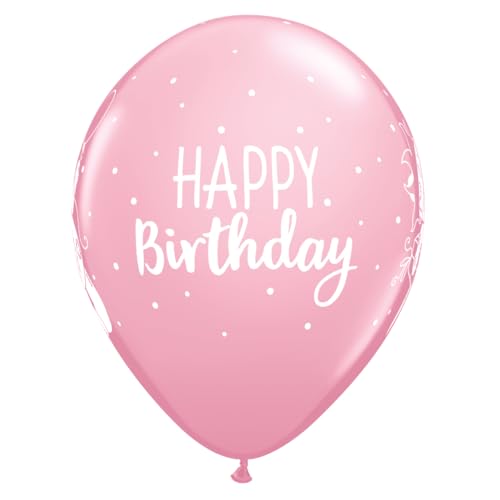 Qualatex 23678 Offizielle Lizenz Tatty Teddy Geburtstag Pink 27,9 cm / 27,9 cm Runde Latex-Partyballons (25 Stück) von Qualatex
