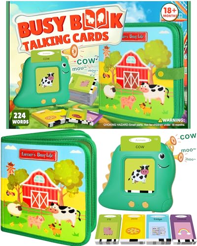 Quanquer Busy Board mit Sprechenden Lernkarten für Kinder 1-3 Jahre - Montessori Aktivitätenbrett Spielzeug - Vorschul-Lernaktivitäten zur Sensorischen Entwicklung, Sensorisches Spielbuch Quanquer Busy Board mit Sprechenden Lernkarten für Kinder 1-3 Jahre - Montessori Aktivitätenbrett Spielzeug - Vorschul-Lernaktivitäten zur Sensorischen Entwicklung, Sensorisches Spielbuch von Quanquer