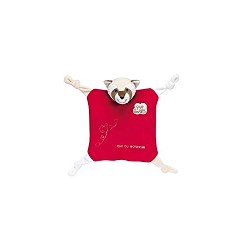 QUE DU BONHEUR 156380 Mon 1er Doudou Raton Laveur +/-22 cm Plüsch, Einfarbig, weiß, Kinder von Que du bonheur