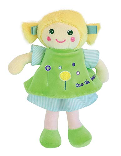 QUE DU BONHEUR 156116 Meine erste Puppe, Mein 1. Kuscheltier, Mandel, in Geschenkbox, +/- 22 cm von Que du bonheur