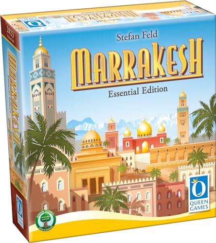 Queen Games | Atalia | Marrakesh Essential Edition | Goldener Diamant 2023 | Für 2 bis 4 Spieler | ab 14 Jahren | 90 bis 120 Minuten | Stretgisches Spiel von Stefan Feld von Queen Games