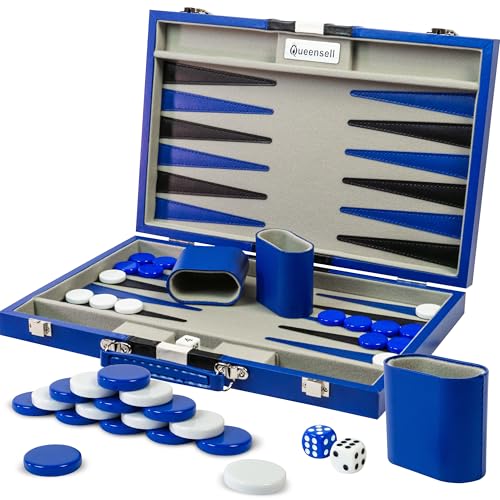 Backgammon-Sets für Erwachsene - Blue Edition von Queensell