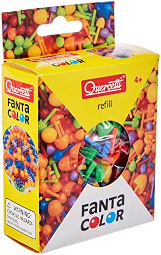 Quercetti 2513 Quercetti-2513 Fantacolor Refill-Square pegs, Multi-Coloured von Quercetti