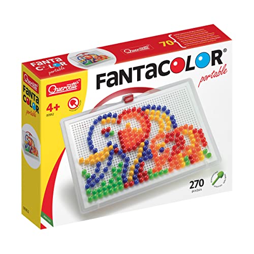 Quercetti 0952 Quercetti-0952 FC Portable Large d.10, Kids' Mosaic Kits-STEAM Toy, Multicolored von Quercetti