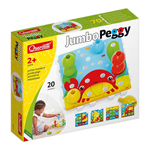 Quercetti 2270 Quercetti-2270 Jumbo Peggy-Early Learning Button Art Game Construction Plugging Toys von Quercetti