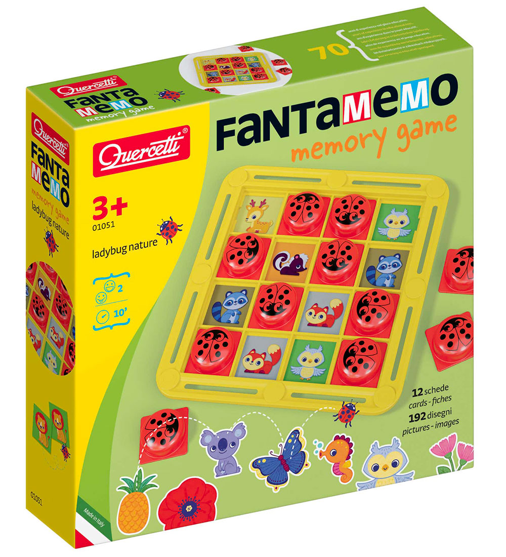 Quercetti Memory-Spiel - Fantamemo - Marienkäfer - 01051 - Quercetti - One Size - Memory-Spiele von Quercetti