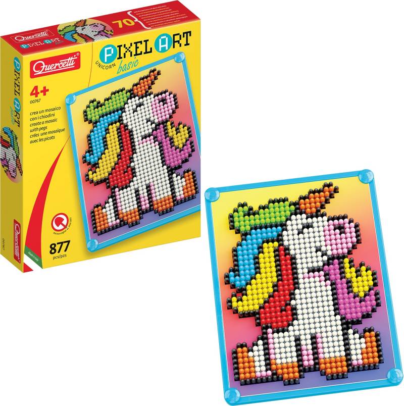 Quercetti Pixel Art Bastelset Basic Einhorn 877 Teile von Quercetti