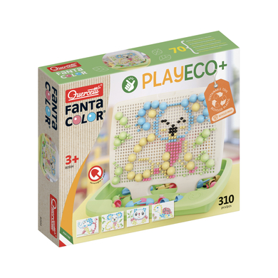 Quercetti PlayEco+ Mosaik-Steckspiel aus recyceltem Kunststoff: FantaColor PlayEco+ (310 Teile) von Quercetti