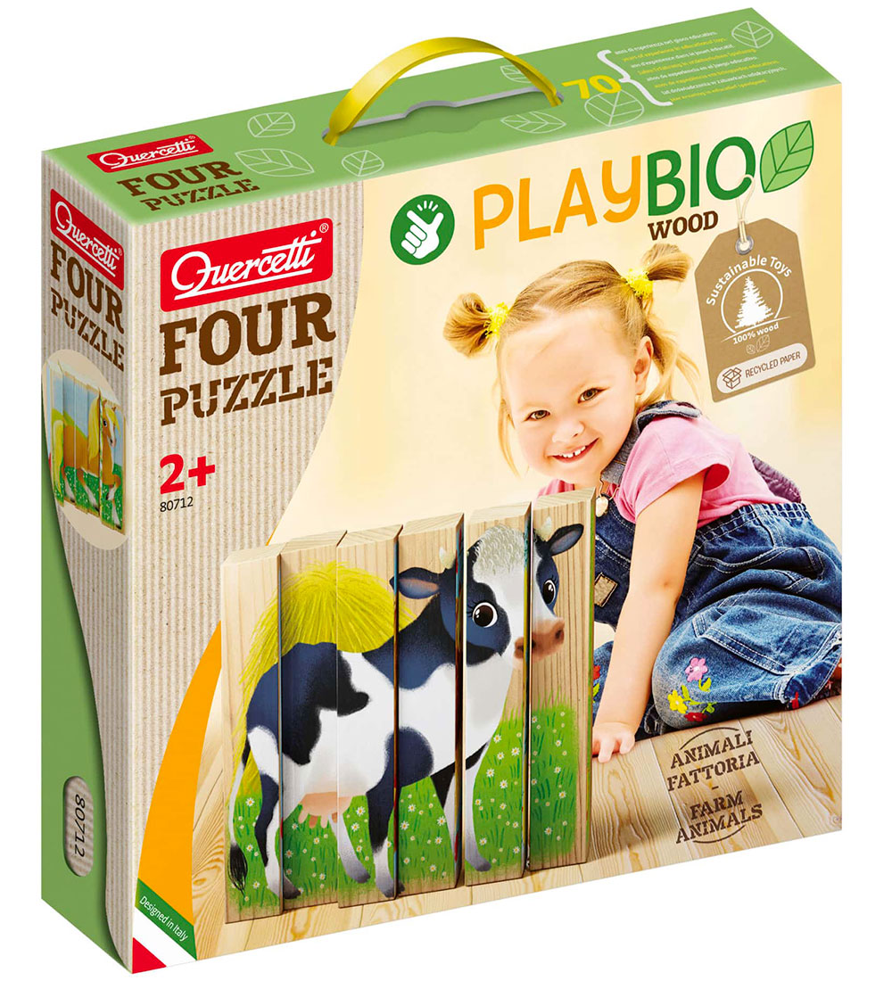 Quercetti Puzzlespiel - Playbio Holz - Bauernhoftiere - 4x6 Teil - Quercetti - One Size - Puzzlespiele Quercetti Puzzlespiel - Playbio Holz - Bauernhoftiere - 4x6 Teil - Quercetti - One Size - Puzzlespiele von Quercetti