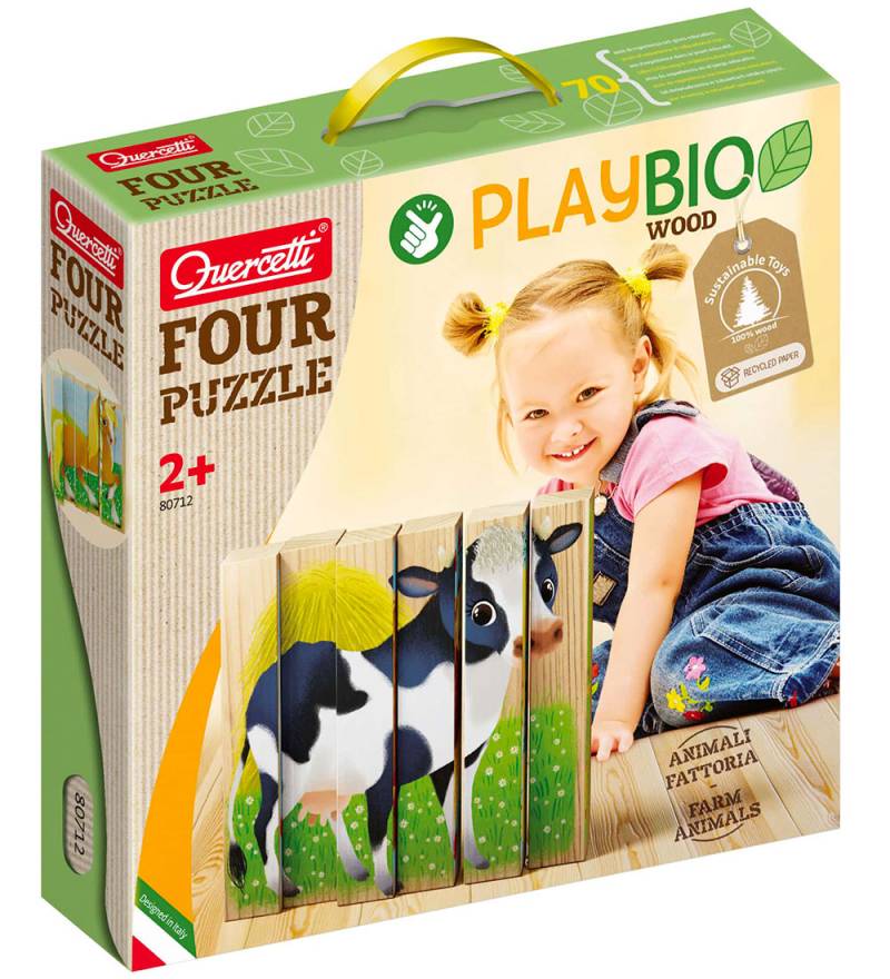Quercetti Puzzlespiel - Playbio Holz - Bauernhoftiere - 4x6 Teil - Quercetti - One Size - Puzzlespiele Quercetti Puzzlespiel - Playbio Holz - Bauernhoftiere - 4x6 Teil - Quercetti - One Size - Puzzlespiele von Quercetti