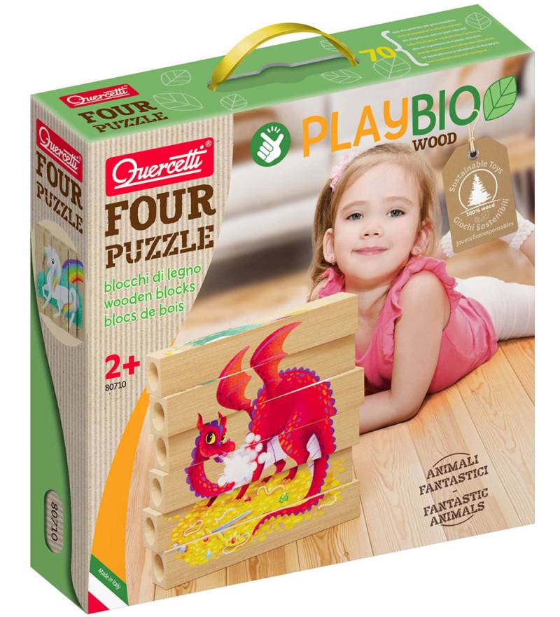 Quercetti Puzzlespiel - Playbio Holz - Mythische Tiere - 4x6 Tei - Quercetti - One Size - Puzzlespiele Quercetti Puzzlespiel - Playbio Holz - Mythische Tiere - 4x6 Tei - Quercetti - One Size - Puzzlespiele von Quercetti