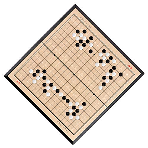 Go Brettspiel,Go-Spiel magnetisch Klappbrett Weiqi Lernspiele für Kinder Erwachsene von Queta