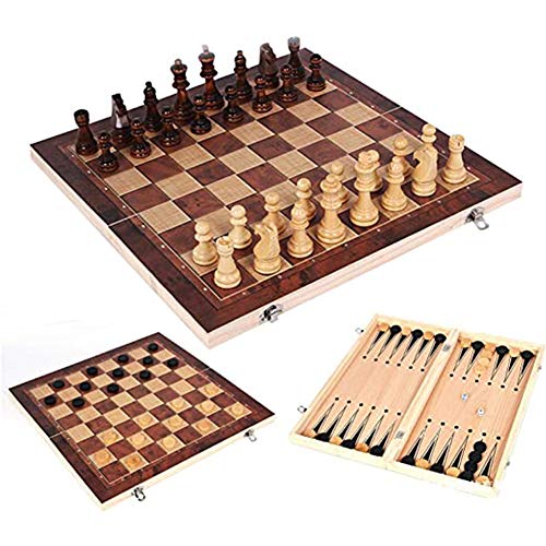 Queta 3 in 1 Schachspiel International Schach Faltbare Schachbrett mit Schachfiguren Klappbar Chess Board Set Reise Brettspiel Wooden Chess Spielzeug Holz Schach Lernbrettspiel für Kinder Erwachsene Queta 3 in 1 Schachspiel International Schach Faltbare Schachbrett mit Schachfiguren Klappbar Chess Board Set Reise Brettspiel Wooden Chess Spielzeug Holz Schach Lernbrettspiel für Kinder Erwachsene von Queta