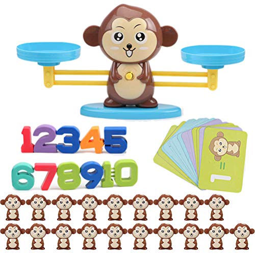Queta Montessori Mathe Waage Spielzeug, Cartoon Tier Balance Skala Math Spielzeug Lernspielzeug mit Waage und Zubehör, Toys für Kinder Rechnen Zählen Lernen Queta Montessori Mathe Waage Spielzeug, Cartoon Tier Balance Skala Math Spielzeug Lernspielzeug mit Waage und Zubehör, Toys für Kinder Rechnen Zählen Lernen von Queta