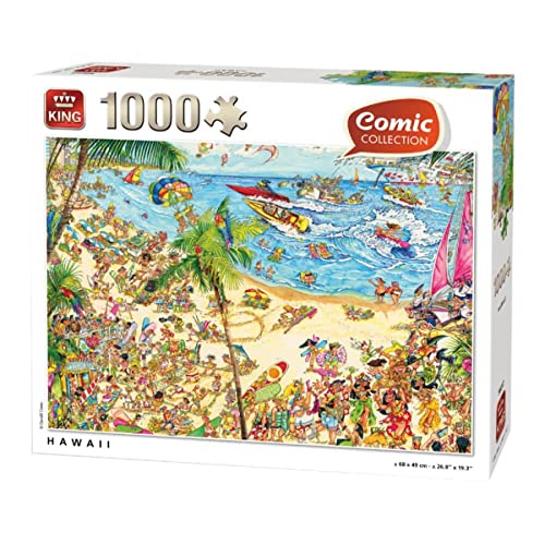 Quickdraw Supplies King Puzzles Comic Collection 1000 Teile Hawaii Strand Party Puzzle 1000 Teile von Quickdraw Supplies