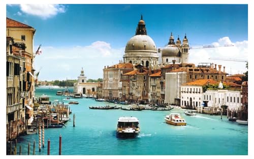 1000 Teile Puzzle für Erwachsene - Berühmte Orte & Sehenswürdigkeiten der Welt (Venedig Italien Grand Canal) von Quickdraw