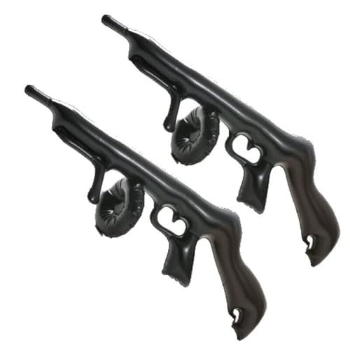 Aufblasbare Tommy-Pistole, 80 cm, 2 Stück von Quickdraw
