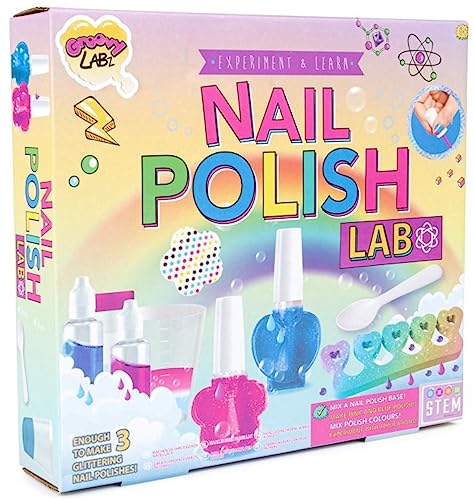 Kinder-Set zum Selbermachen von Nagellack, Experimentieren und Lernen im Labor, MINT-Aktivitäts-Set von Quickdraw