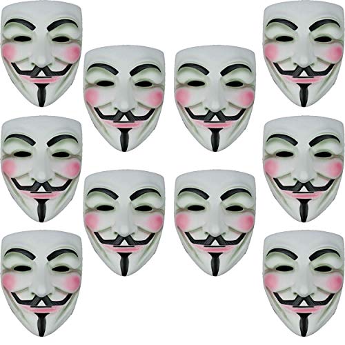 Quickdraw 10 x Vendetta Anonymous Gesichtsmasken Guy Fawkes Versteckte Identität Kostüm Quickdraw 10 x Vendetta Anonymous Gesichtsmasken Guy Fawkes Versteckte Identität Kostüm von Quickdraw