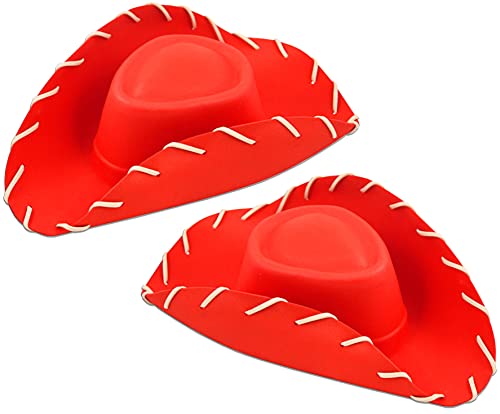 Quickdraw 2 X Kinder Rot Cowboy Hut Wild West Eva Toy Story Kostüm Verkleidung Zubehör Quickdraw 2 X Kinder Rot Cowboy Hut Wild West Eva Toy Story Kostüm Verkleidung Zubehör von Quickdraw