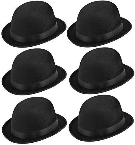 Quickdraw 6 X Schwarz Melone Kostüm Erwachsene Zubehör Herren Damen Filzhut Quickdraw 6 X Schwarz Melone Kostüm Erwachsene Zubehör Herren Damen Filzhut von Quickdraw