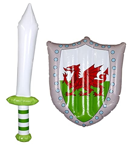 Quickdraw Aufblasbar Wales Flagge Schwert & Schild Fußball Weltmeisterschaft 2022 Fans Gang Walisisch Roter Drache Kostüm Zubehör Quickdraw Aufblasbar Wales Flagge Schwert & Schild Fußball Weltmeisterschaft 2022 Fans Gang Walisisch Roter Drache Kostüm Zubehör von Quickdraw