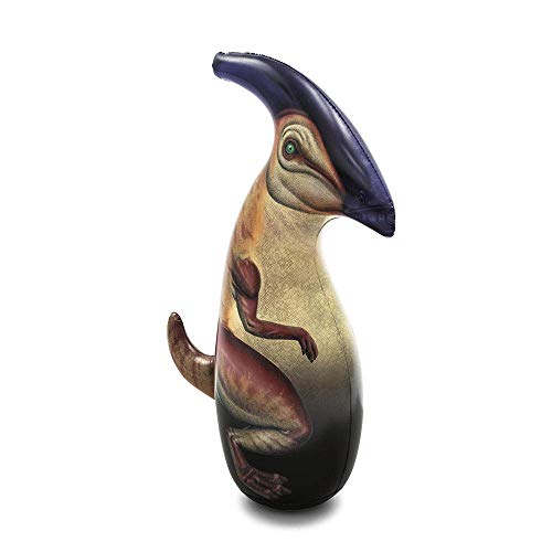 Quickdraw Aufblasbarer Dinosaurier-Boxsack für Kinder: T-Rex, Velociraptor oder Parasaurolophus (112 cm) von Quickdraw