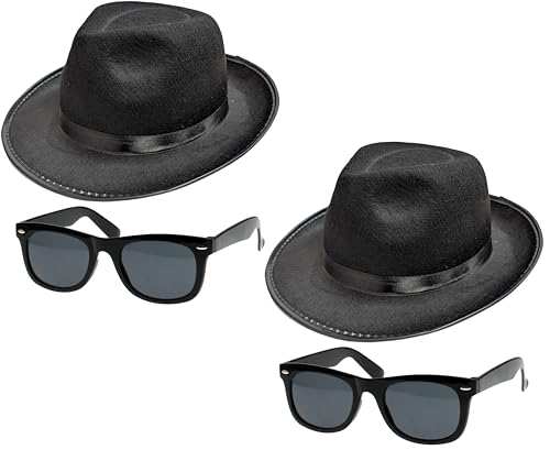 Quickdraw Blues Brothers Hut & Gläser Satz Sonnenbrille Total Blues Kostüm 1980's Kostüm Quickdraw Blues Brothers Hut & Gläser Satz Sonnenbrille Total Blues Kostüm 1980's Kostüm von Quickdraw