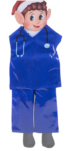 Quickdraw Freche Weihnachtself Kostüme und Kleidung für freche schlecht benehmende Elfen (Arzt Outfit - Blau) von Quickdraw