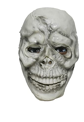 Quickdraw Halloween-Maske für Kinder & Erwachsene, Gummi-Latex-Dämonen-Kürbis-Skelett, Frankenstein, Gesichtsabdeckung, Kostümzubehör (Skelettmaske), Rot von Quickdraw