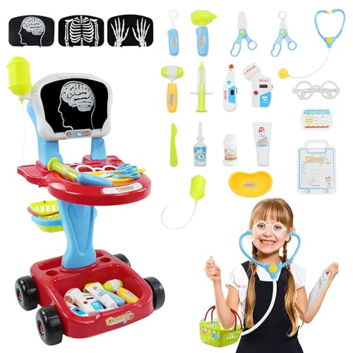 Quickdraw Kinder Rot Doktor & Krankenschwester Set Medizinisch Spielset Einkaufswagen Rollenspiel Spielzeug Quickdraw Kinder Rot Doktor & Krankenschwester Set Medizinisch Spielset Einkaufswagen Rollenspiel Spielzeug von Quickdraw