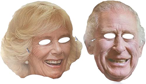 Quickdraw King Charles & Camilla Gesichtsmasken Set Kings Coronation Street Party Kostüm Karton Maske Quickdraw King Charles & Camilla Gesichtsmasken Set Kings Coronation Street Party Kostüm Karton Maske von Quickdraw