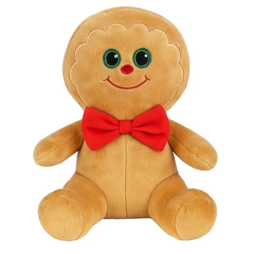 Quickdraw Weihnachtliches Lebkuchenmann-Plüschtier 27 cm – superweicher gefüllter Teddy mit roter Fliege – niedlicher kuscheliger Weihnachts-Plüschtier für Kinder & Erwachsene – festliche Geschenkidee Quickdraw Weihnachtliches Lebkuchenmann-Plüschtier 27 cm – superweicher gefüllter Teddy mit roter Fliege – niedlicher kuscheliger Weihnachts-Plüschtier für Kinder & Erwachsene – festliche Geschenkidee von Quickdraw