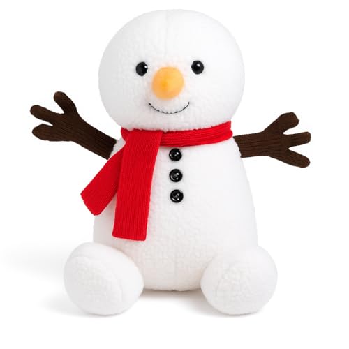 Quickdraw Weihnachts-Schneemann-Plüschtier, 33 cm, superweicher gefüllter Teddy mit rotem Schal und Knopf-Detail, niedlicher kuscheliger Weihnachts-Plüschtier für Kinder & Erwachsene, festliche Quickdraw Weihnachts-Schneemann-Plüschtier, 33 cm, superweicher gefüllter Teddy mit rotem Schal und Knopf-Detail, niedlicher kuscheliger Weihnachts-Plüschtier für Kinder & Erwachsene, festliche von Quickdraw