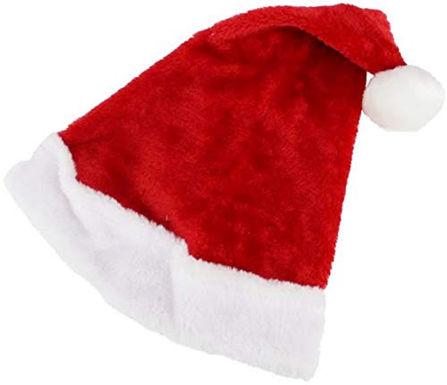 Quickdraw Weihnachtsmann-Mütze für Erwachsene, rot, mit Bommel von Quickdraw