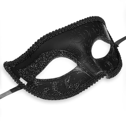 Quilax 1 Stück Venetian Mask,Masquerade Mask für Men,Retro Masquerade Maske,für Venetian Party,Halloween Party,Carnival Accessories,Mascarade Ball,Cosplay Accessories von Quilax