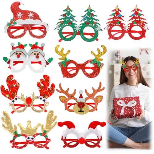 Quilax 9 Stück Weihnachtsbrillen,Weihnachten Brillen Set,Lustige Weihnachtsbrillen,Glitzer Partybrille,für Kinder Erwachsene,Weihnachten Deko,Weihnachtsgeschenke für die Kinder Quilax 9 Stück Weihnachtsbrillen,Weihnachten Brillen Set,Lustige Weihnachtsbrillen,Glitzer Partybrille,für Kinder Erwachsene,Weihnachten Deko,Weihnachtsgeschenke für die Kinder von Quilax